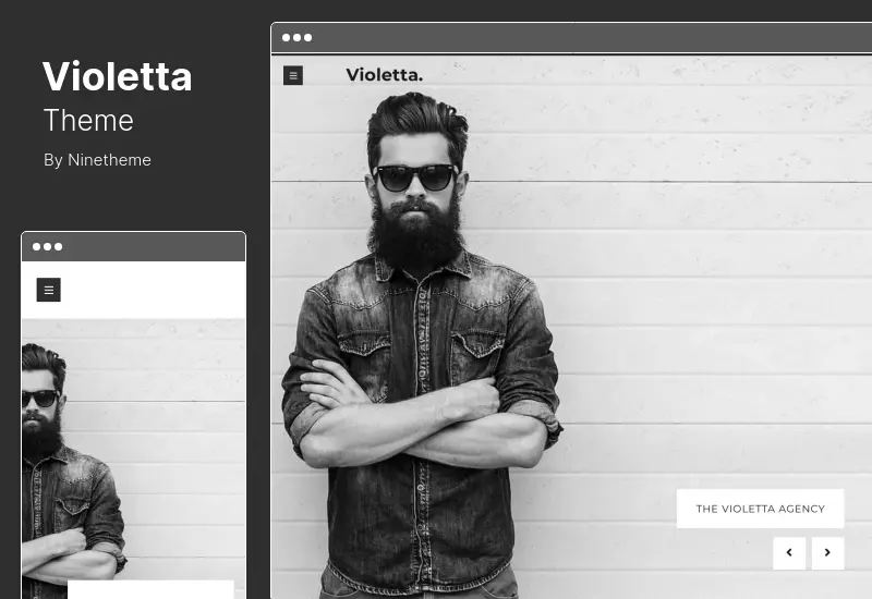 Tema Violetta - Tema WordPress pentru portofoliu personal