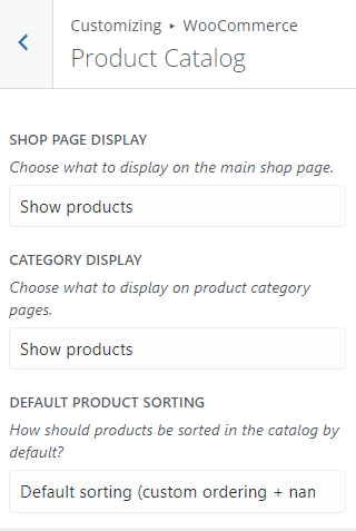 WooCommerce 产品目录设置
