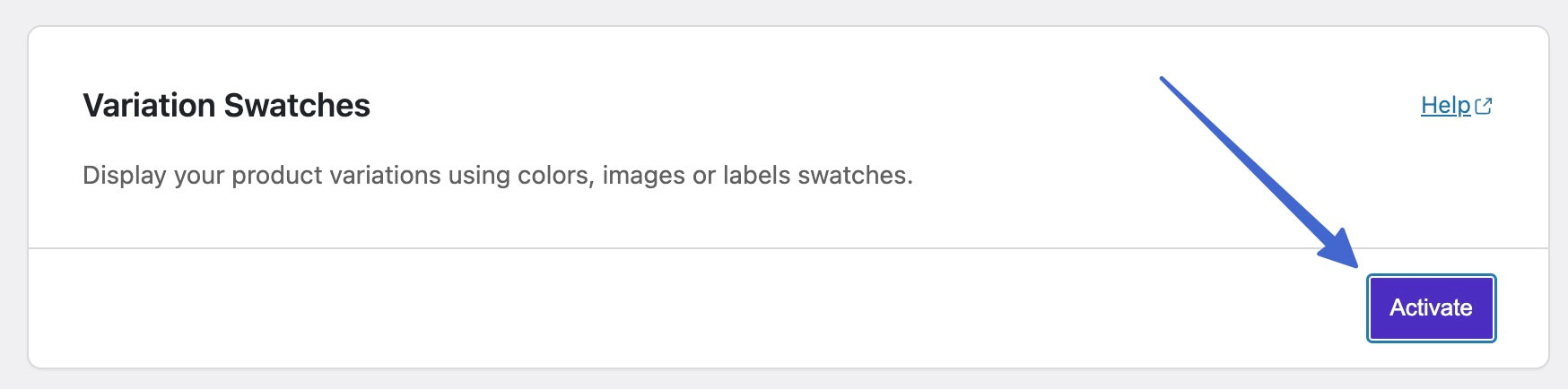激活 WooCommerce 的变体样本