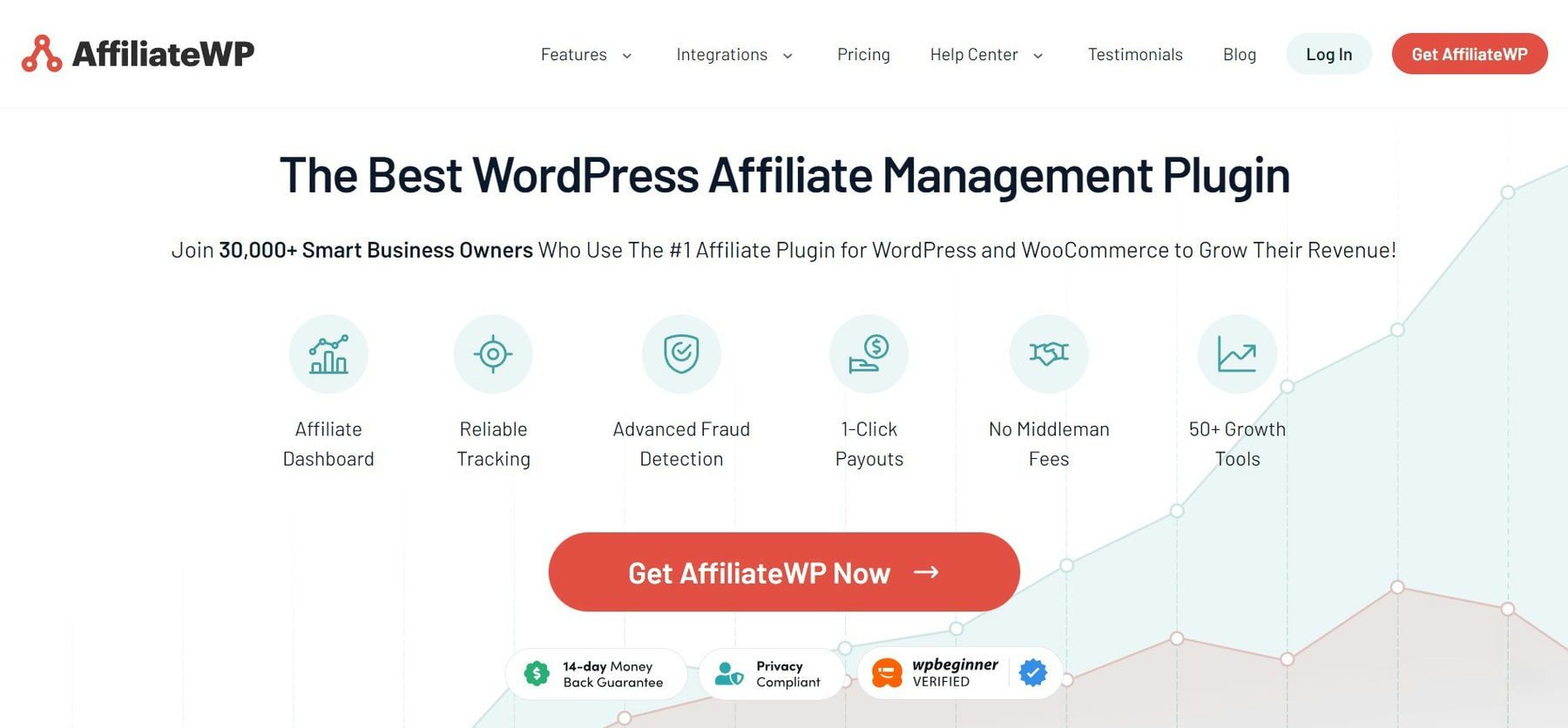 AffiliateWP Homepage يناير 2023