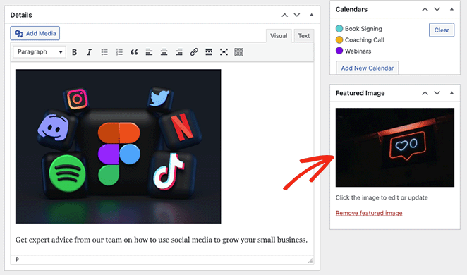evenimentfeaturedimage SeedProd Choose an event featured image