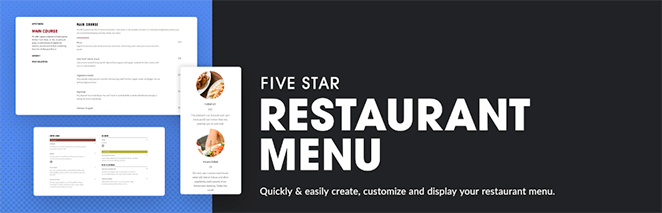 fivestarrestaurantmenuplugin SeedProd Five Star Restaurant Menu plugin for WordPress