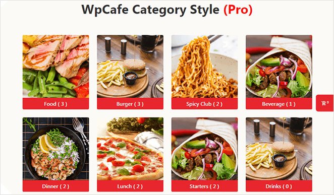 wpcafemenue 示例 SeedProd WPCafe menu example