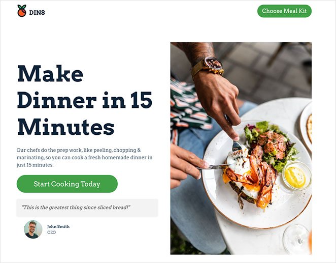 examplelandingpagetovalidateidea SeedProd Example of landing page to validate idea