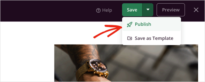 pubblicare pagina di destinazione per testare l'idea SeedProd Publish landing page to test idea
