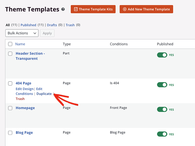 duplikatthemetemplate SeedProd How to duplicate a theme template
