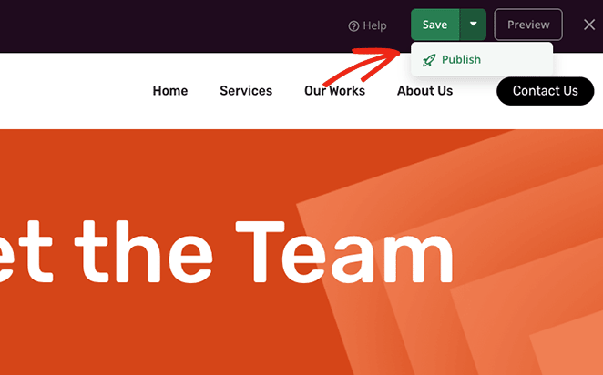 保存发布种子产品 Save and publish your meet the team page
