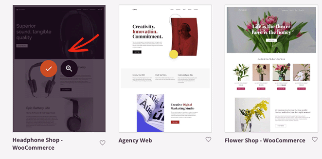 선택 템플릿 SeedProd Choose a custom template
