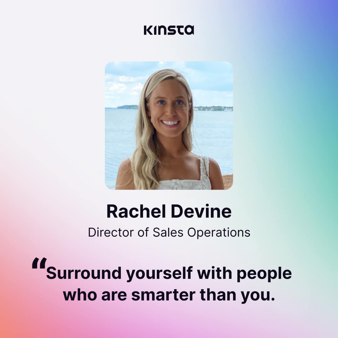 Rachel Devine, Direktur operasi penjualan di Kinsta