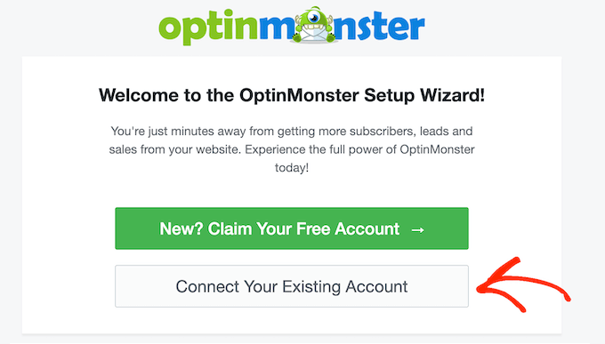 Conectați OptinMonster la site-ul dvs. web Connecting an OptinMonster account to WordPress