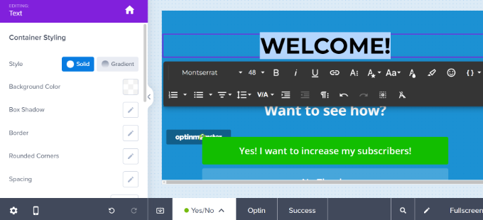 Editarea textului covorașului dvs. de bun venit Edit the text of welcome mat