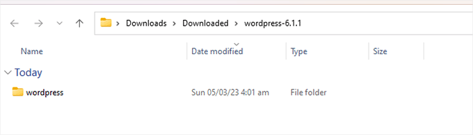 Dosarul WordPress extras WordPress folder extracted