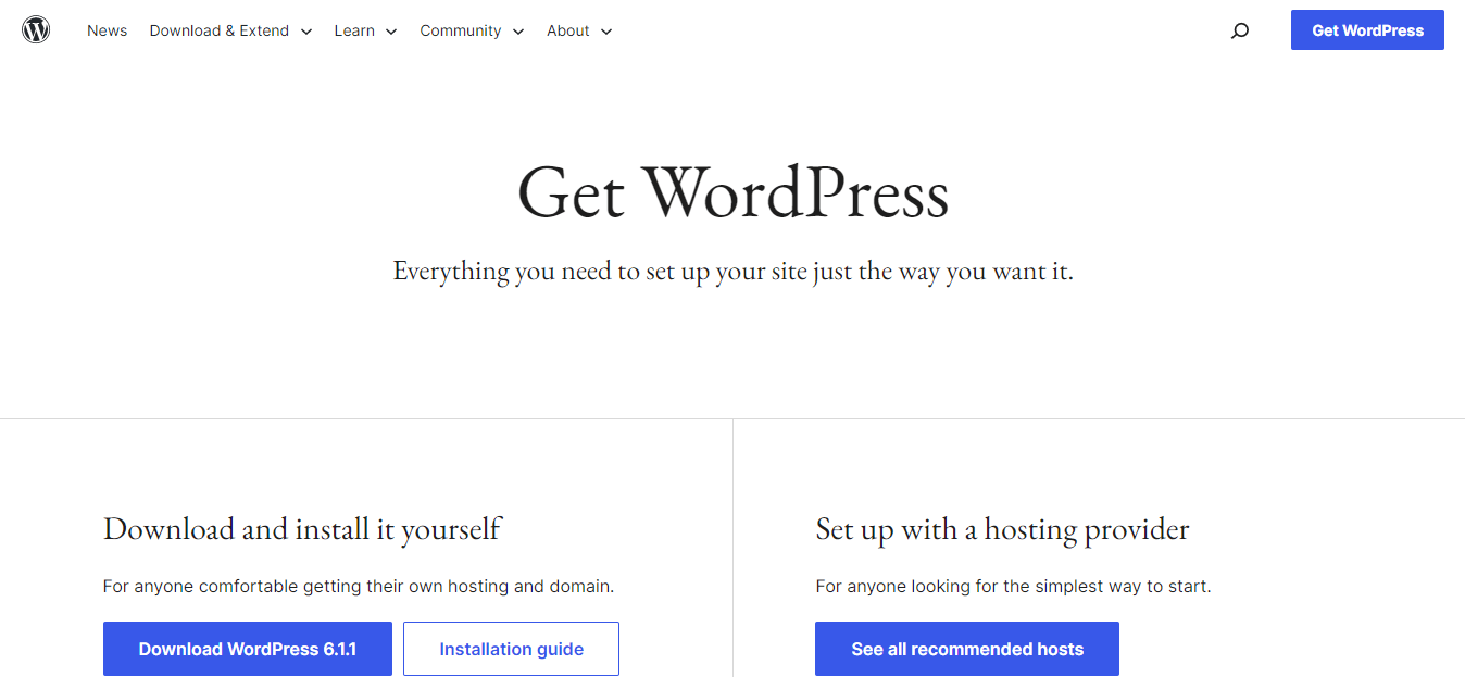 تنزيل CMS و WordPress