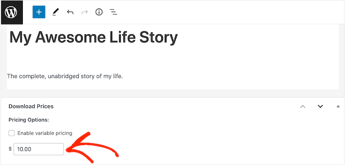إضافة الأسعار إلى كتاب صوتي في ووردبريس Adding prices to an audio book in WordPress