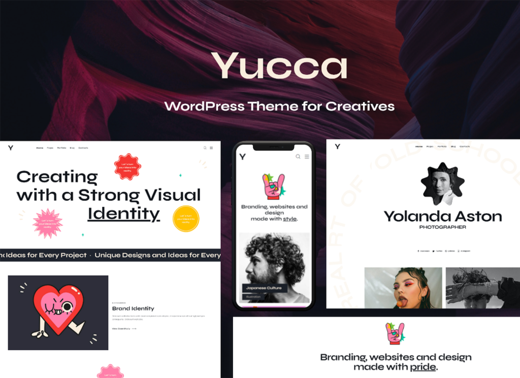 Yucca - 크리에이티브를 위한 WordPress 테마