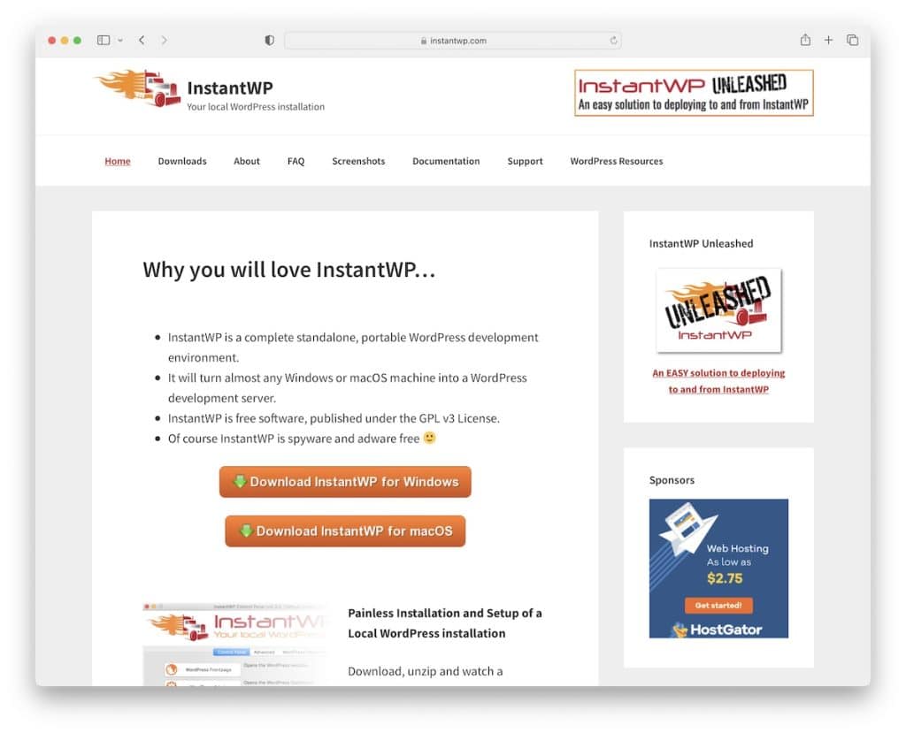 สภาพแวดล้อมการพัฒนา wordpress ทันที