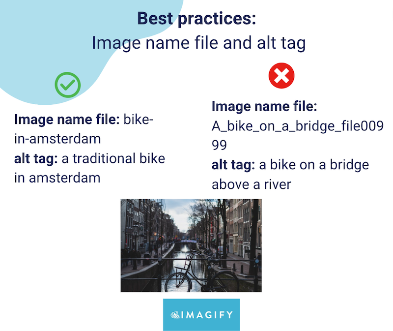 Nomi di file e tag alt - Fonte: Imagify