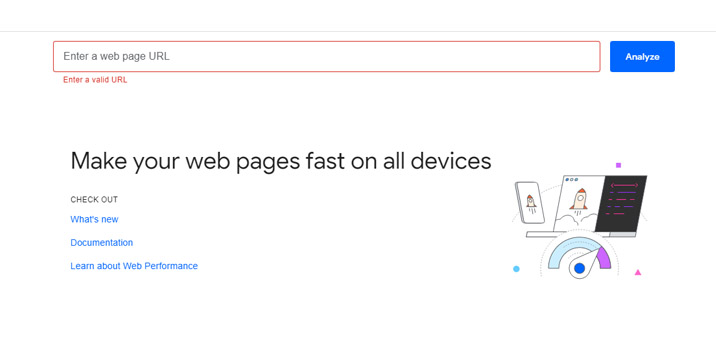 Page-Speed-Insights-домашняя страница