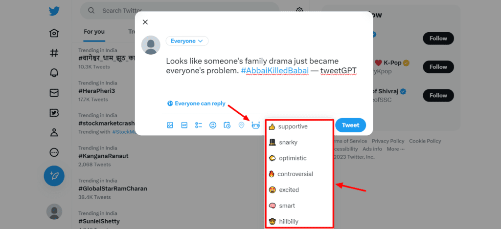 TweetGPT の新しいツイート