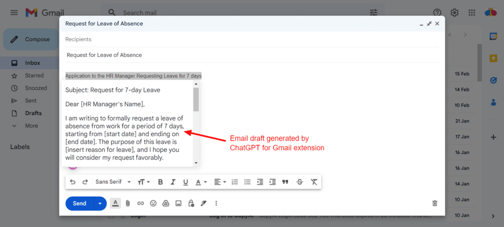 Gmail の ChatGPT