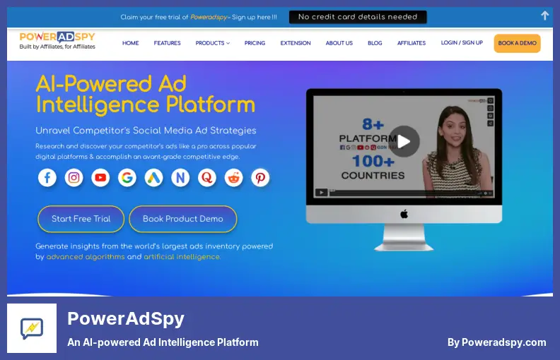 PowerAdSpy - une plateforme d'intelligence publicitaire alimentée par l'IA
