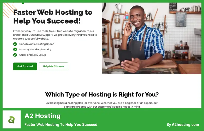A2 Hosting - 성공을 돕는 더 빠른 웹 호스팅