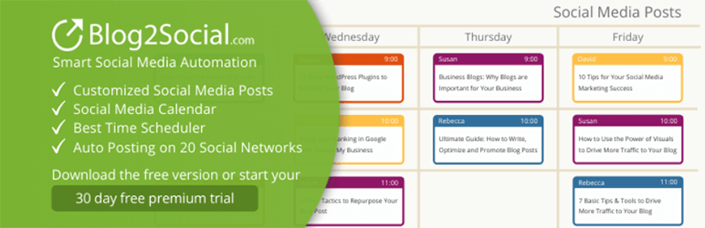 Más de 8 mejores complementos para compartir en redes sociales para WordPress 2023 (mejores selecciones) 10 blog2share 125
