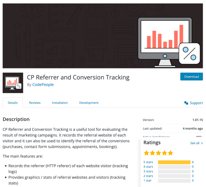 CP Referrer e plug-in per il monitoraggio delle conversioni