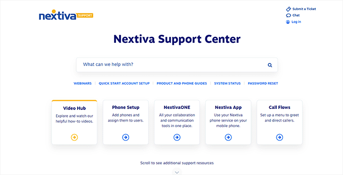 Support client Nextiva Nextiva customer support