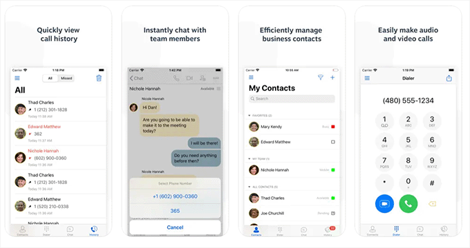 Application mobile Nextiva pour iPhone Nextiva mobile app for iPhone