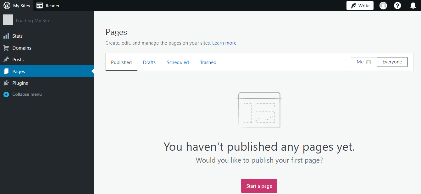 WordPress Calypso 仪表板,使用 REST API