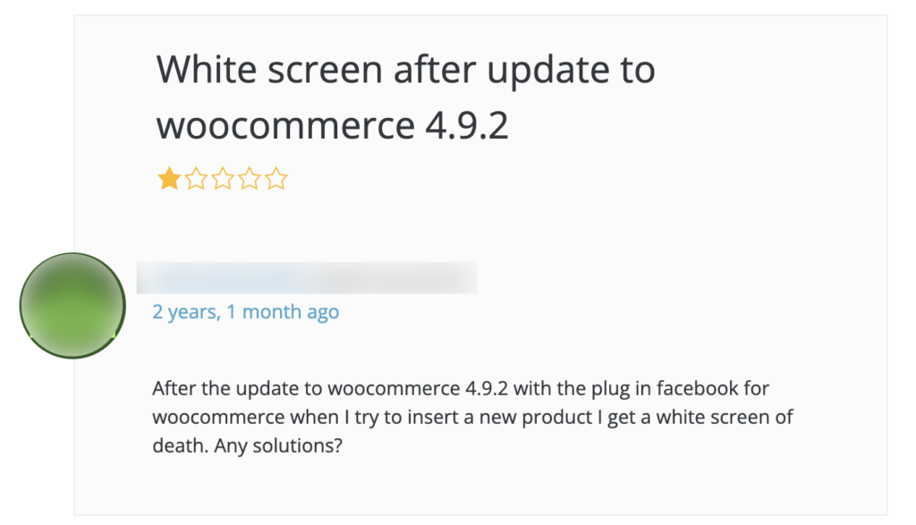 WooCommerce 插件的 Facebook 死机白屏问题