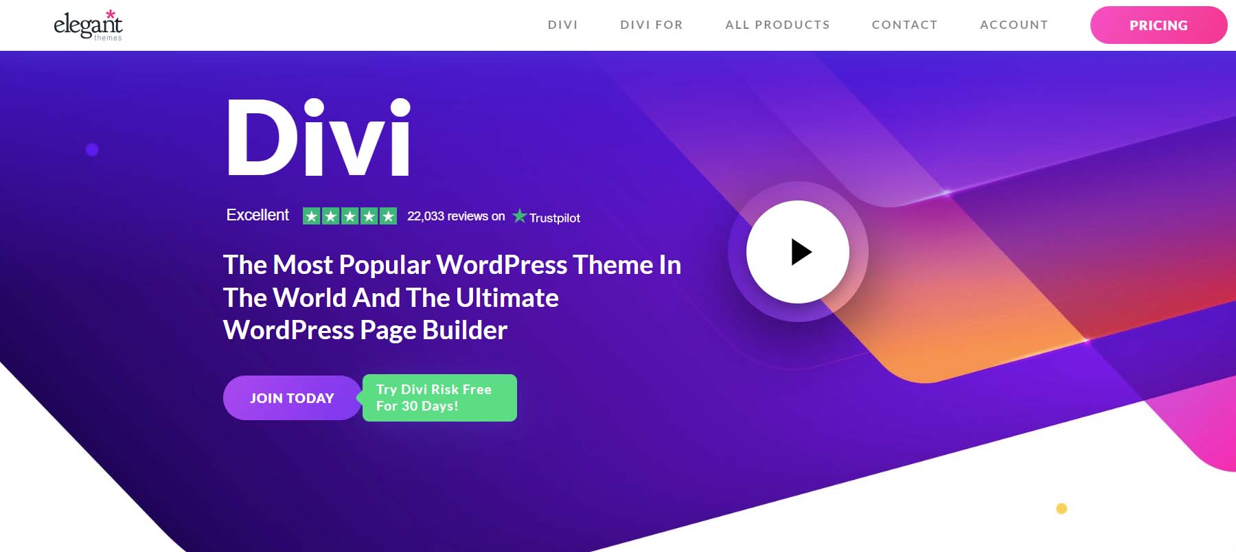 Divi, Elegant Themes führendes Seitenerstellungs-Plugin