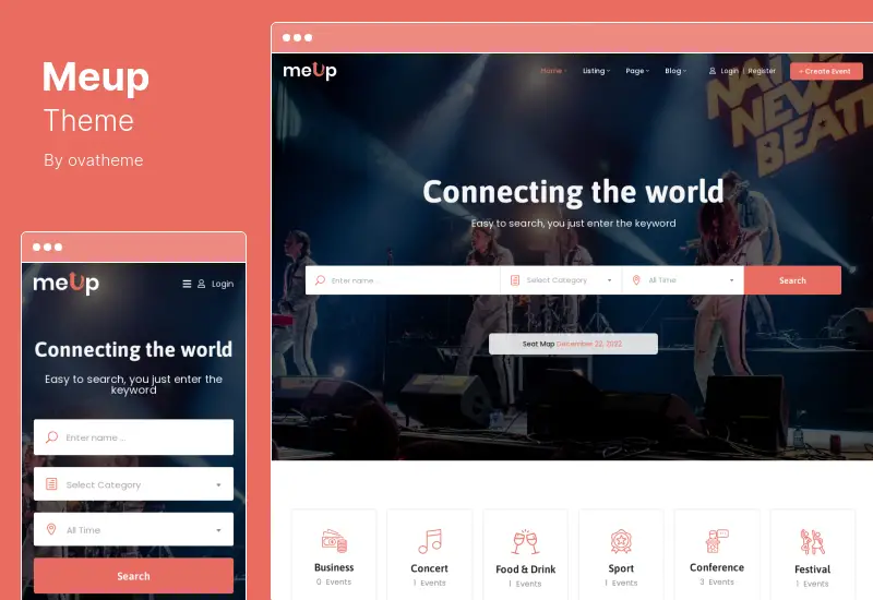 Tema Meup - Tema WordPress pentru evenimentele pieței