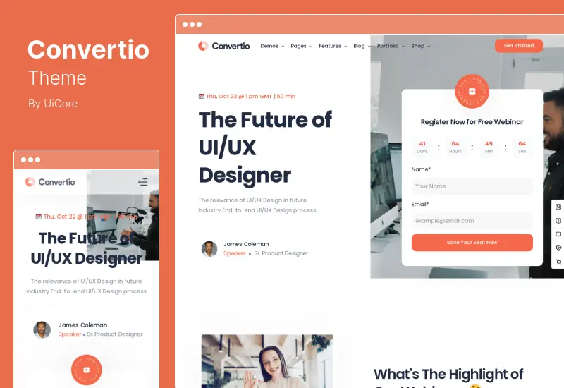 Tema Convertio - Tema WordPress pentru pagina de destinație optimizată pentru conversie