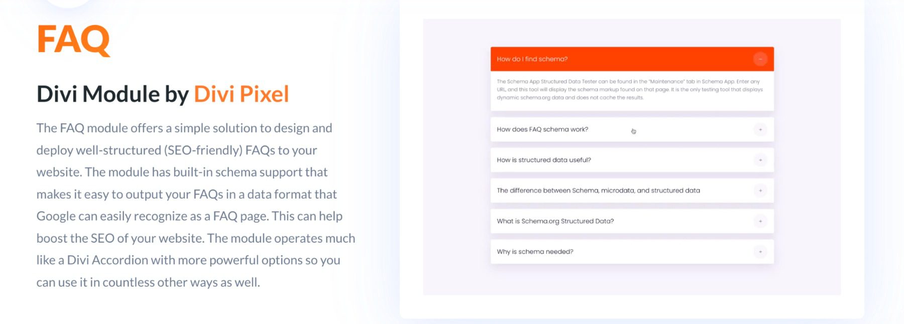 FAQ Module Divi