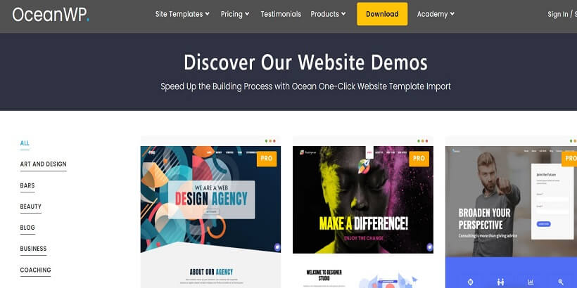 OceanWP-Best-Free-Mega-Menü-WordPress-Themes