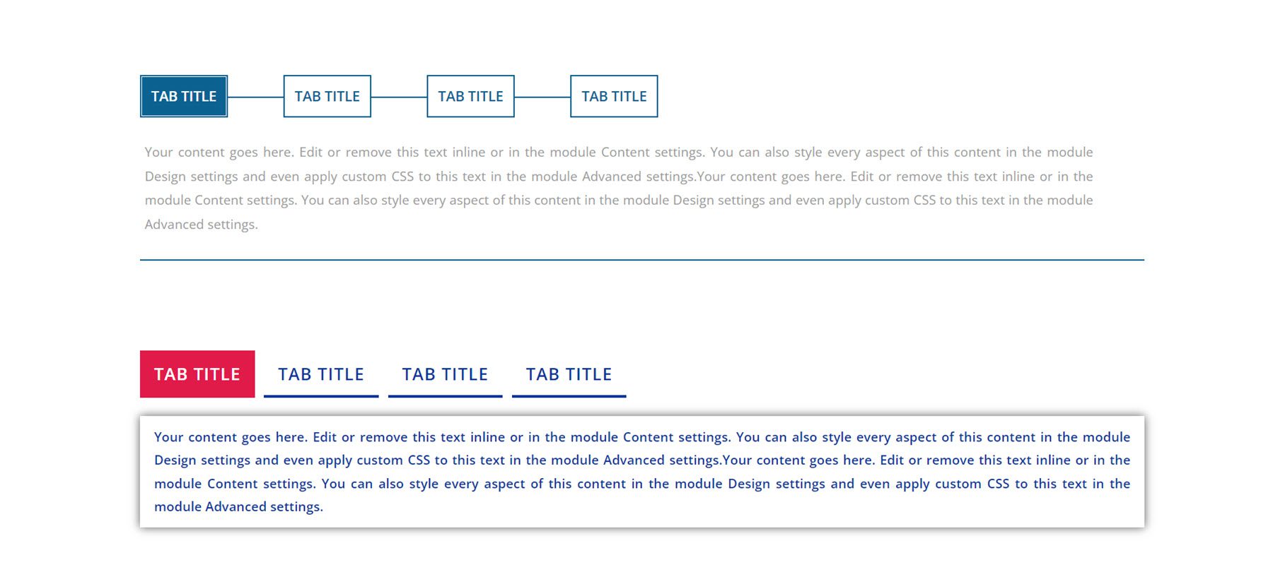 Divi-Produkthighlight Das Ultimative Divi-Modul-UI-Kit Tabs 9-38