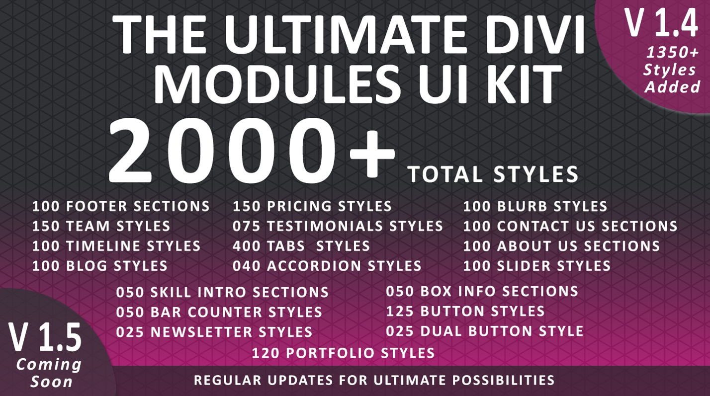สุดยอดผลิตภัณฑ์ Divi Module UI Kit