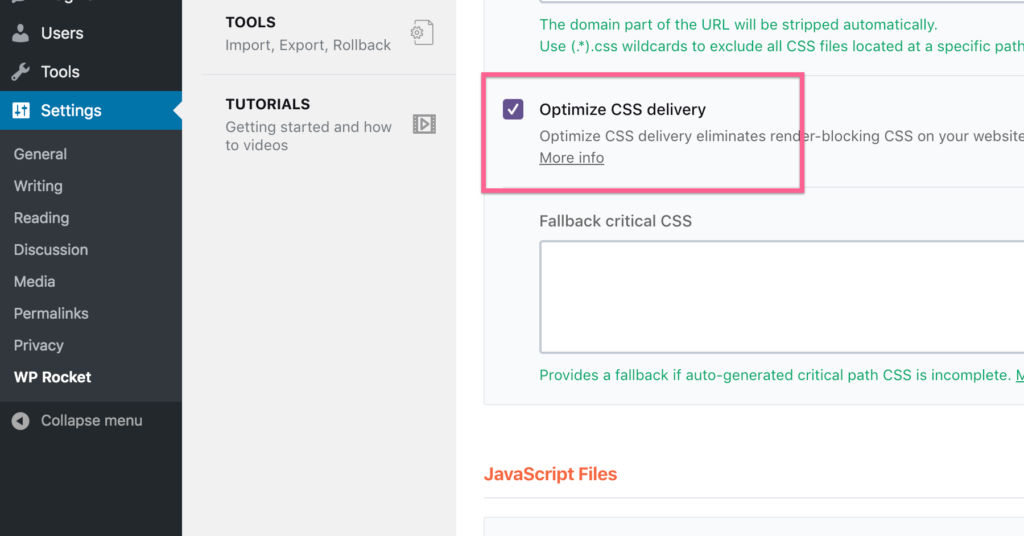 Wp Rocket Optimiser Css