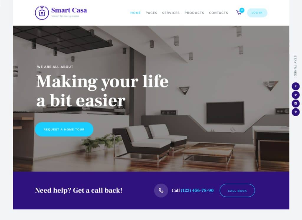 Smart Casa | WordPress-Theme für Heimautomatisierung und -technologien
