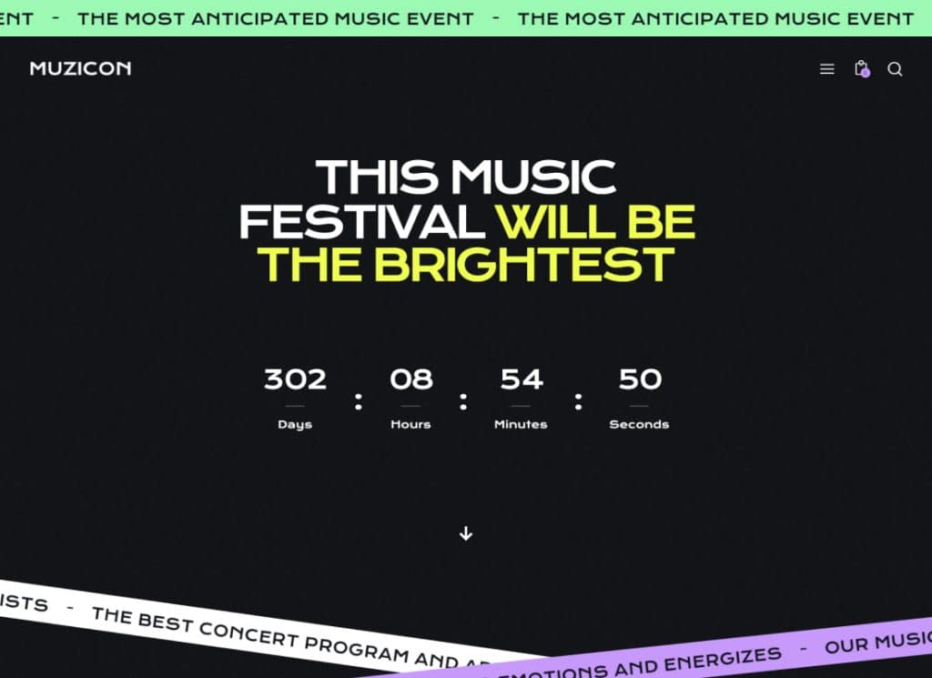 Muzicon | Tema WordPress para Festival de Música e Concerto