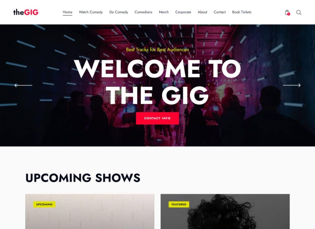 演出 | Stand-up Club & Night Bar WordPress 主題