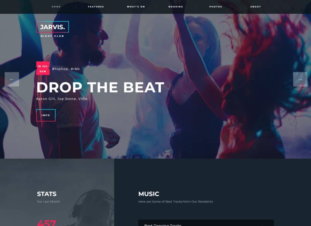 Jarvis | Nachtclub, Konzert, Festival WordPress Theme