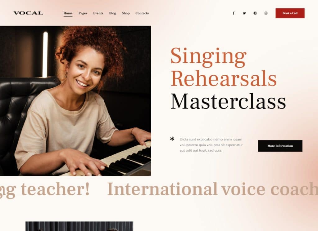 Temi WordPress per Vocal Coach per far notare la tua band
