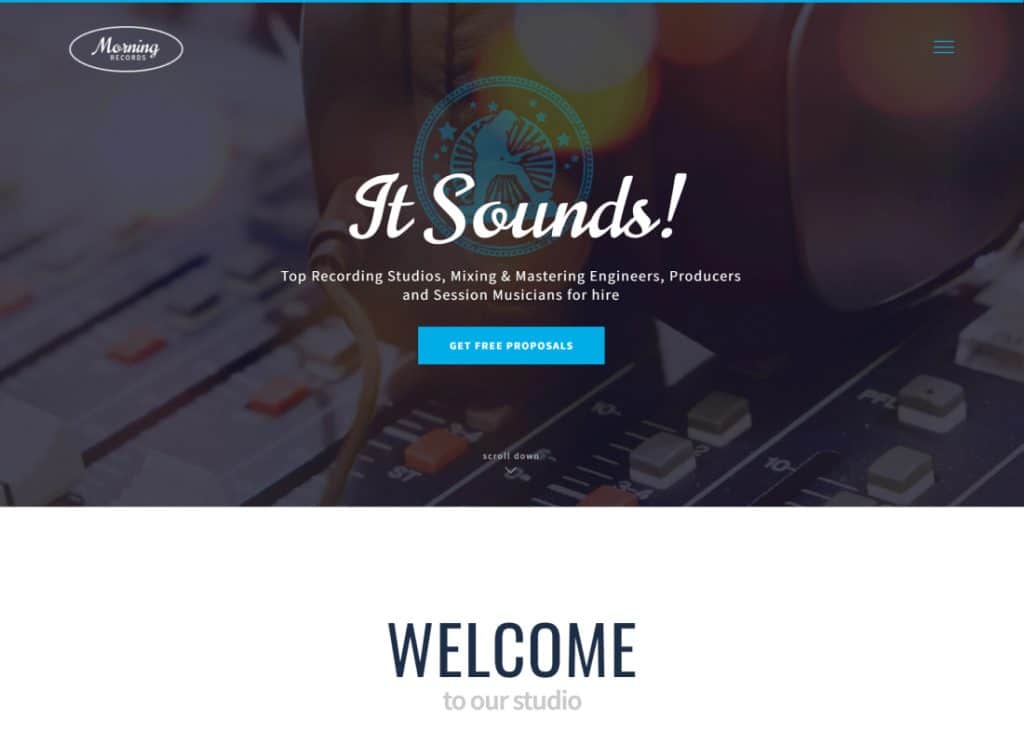 Aufzeichnungen am Morgen | Ein stilvolles Sound Electronic Studio WordPress-Theme