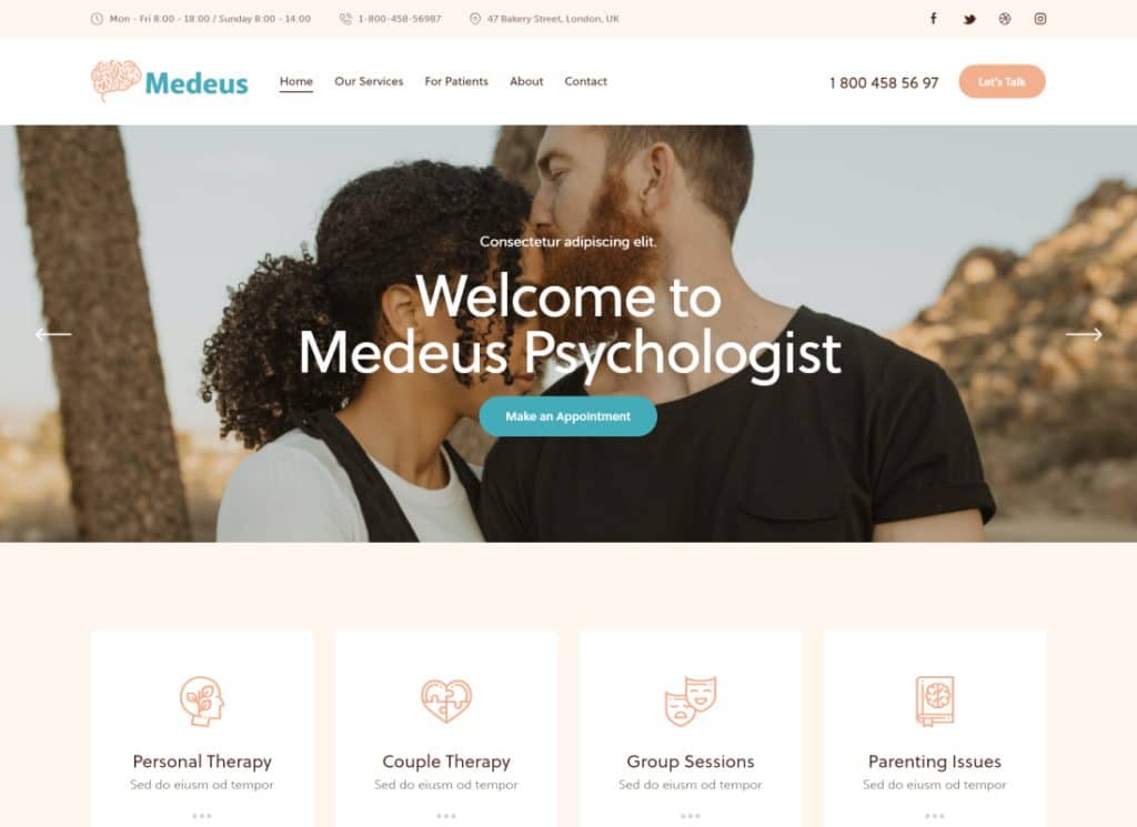 Medeo | Tema WordPress Medico multiuso medico
