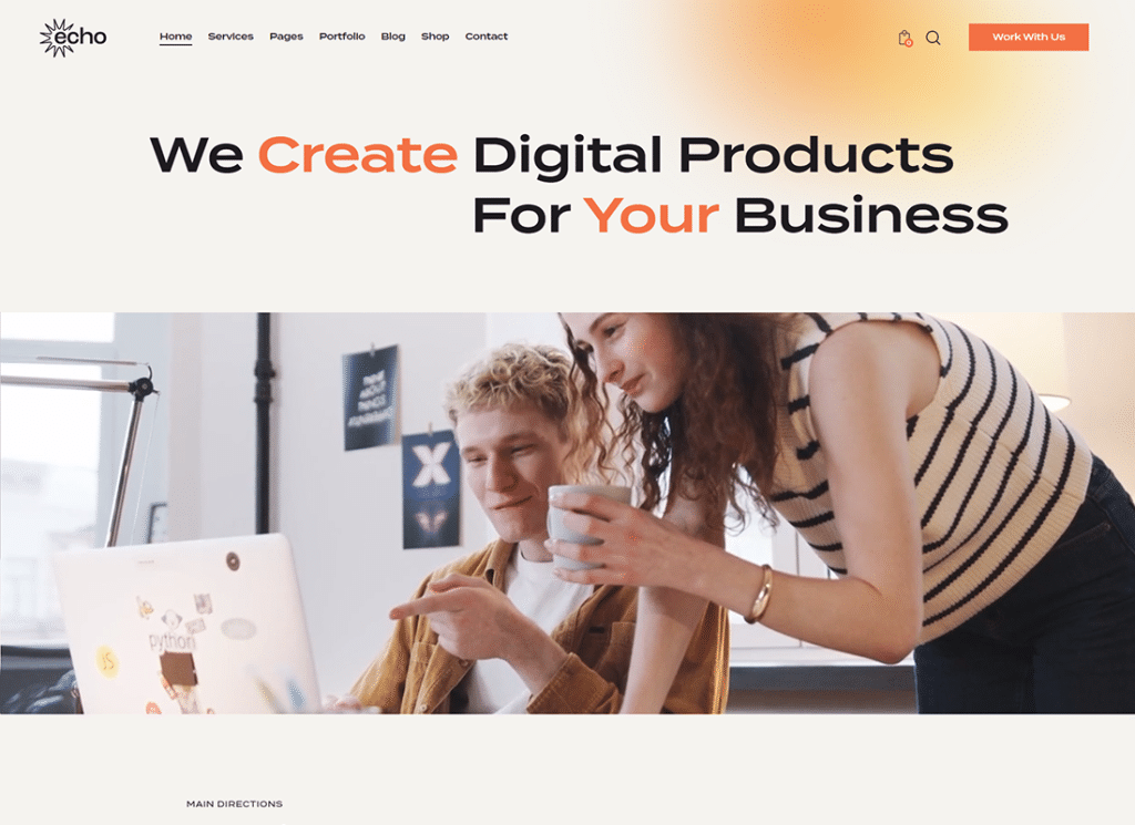 Echo – WordPress-Thema für digitales Marketing und Kreativagenturen