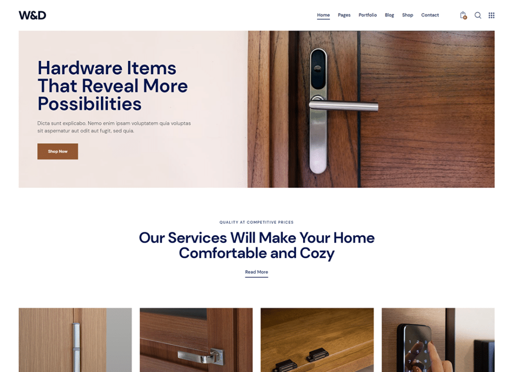W&D — Motyw WordPress firmy Windows & Doors