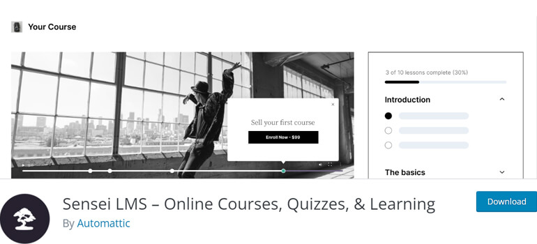 Complemento del curso en línea Sensei LMS